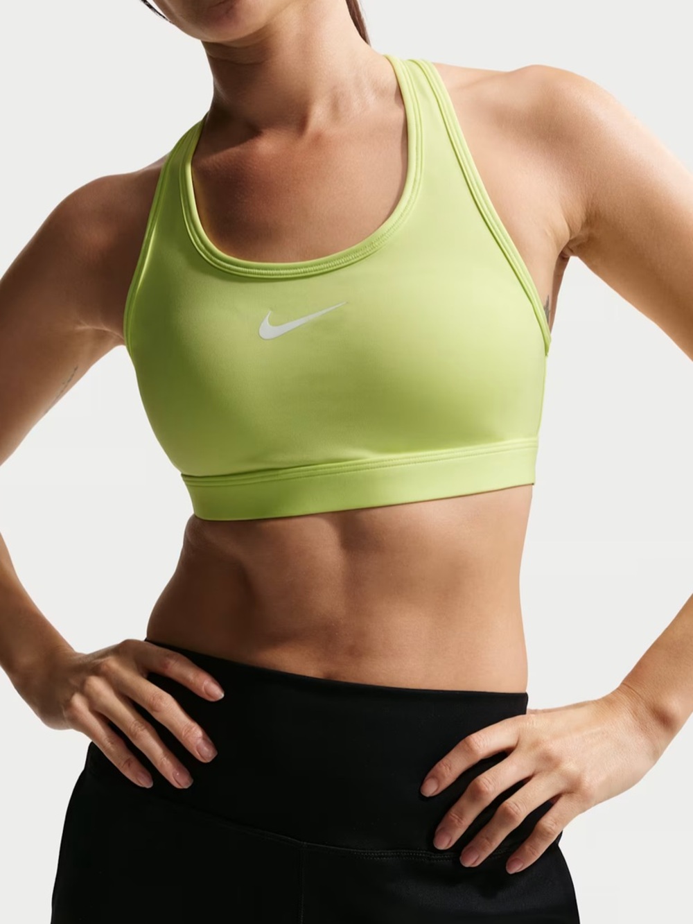 Nike Dri-Fit Racerback Lemon White Sports Bra